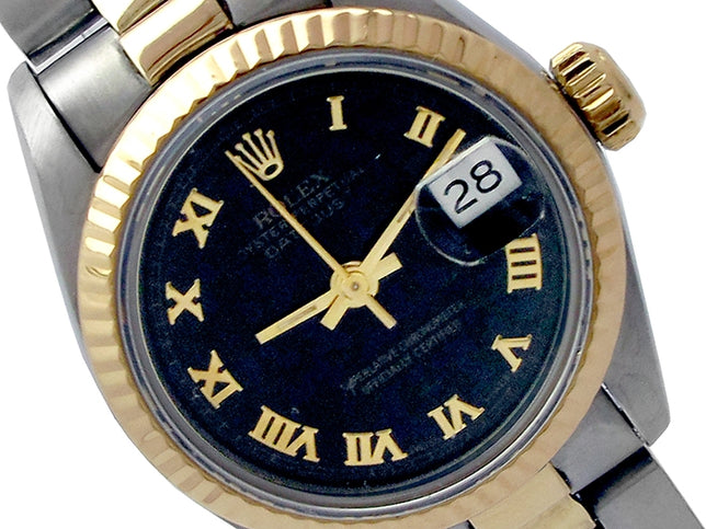 26mm ROlex 18k Yellow Gold and Stainless Steel Oyster Perpetual Datejust Watch 69173