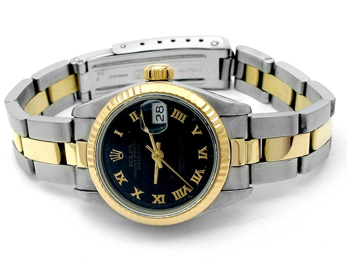26mm ROlex 18k Yellow Gold and Stainless Steel Oyster Perpetual Datejust Watch 69173