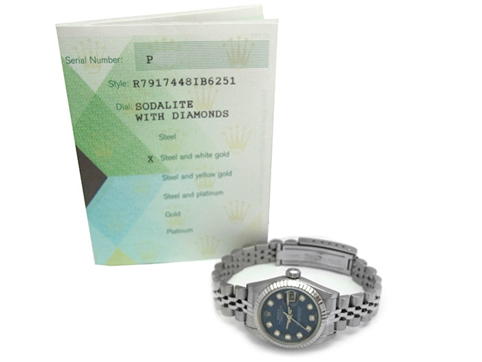 26mm Rolex Stainless Steel Oyster Perpetual Datejust Watch 79174