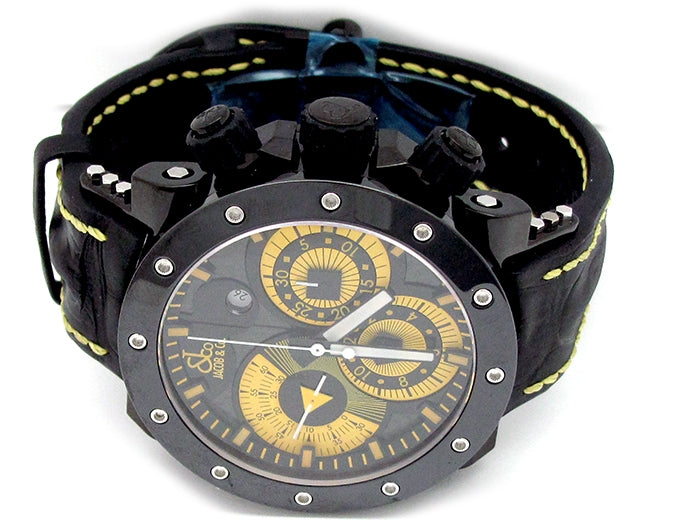 46.5mm Jacob & Co Stainless Steel PVD Epic II Chronograph Watch