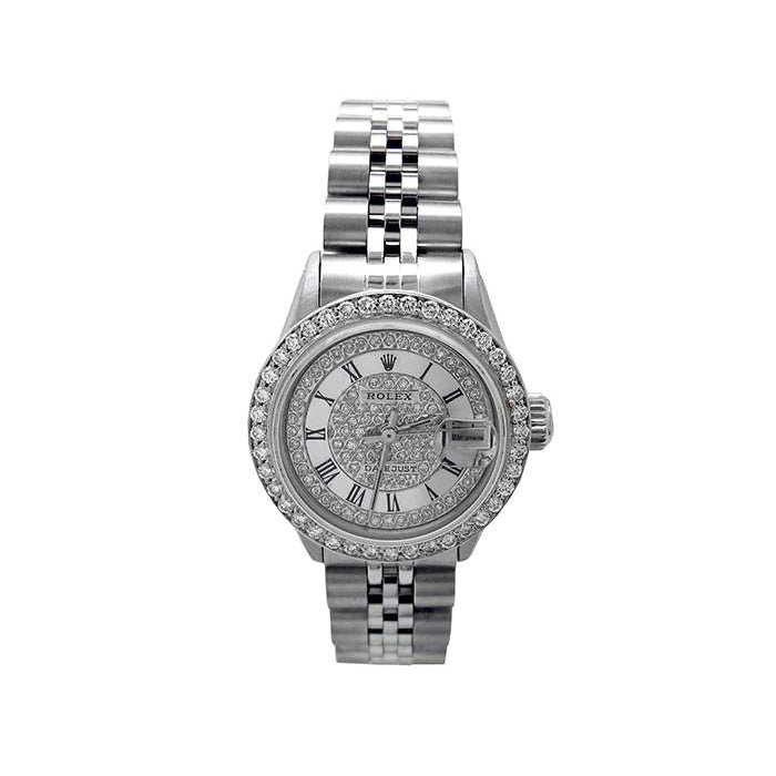 26mm Rolex Stainless Steel Oyster Perpetual Datejust Watch 6519