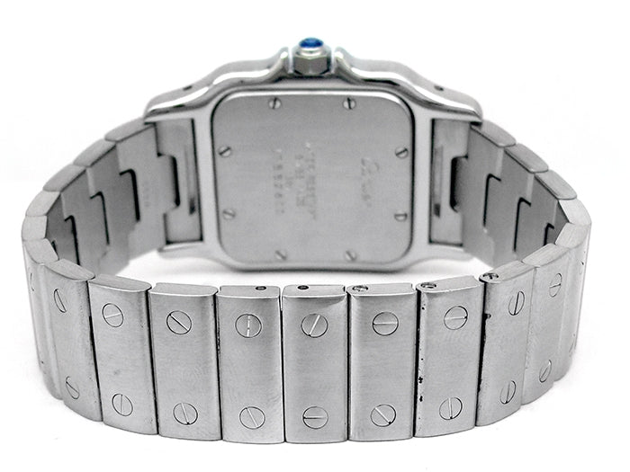 Large Cartier Stainless Steel Santos Galbee Watch