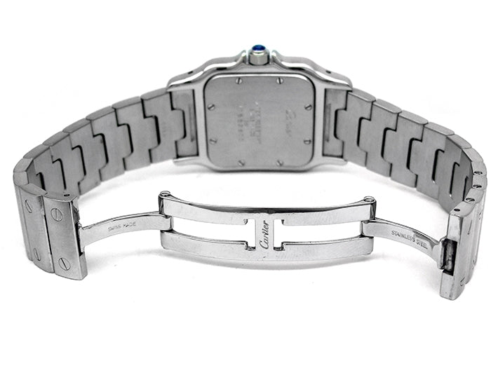Large Cartier Stainless Steel Santos Galbee Watch