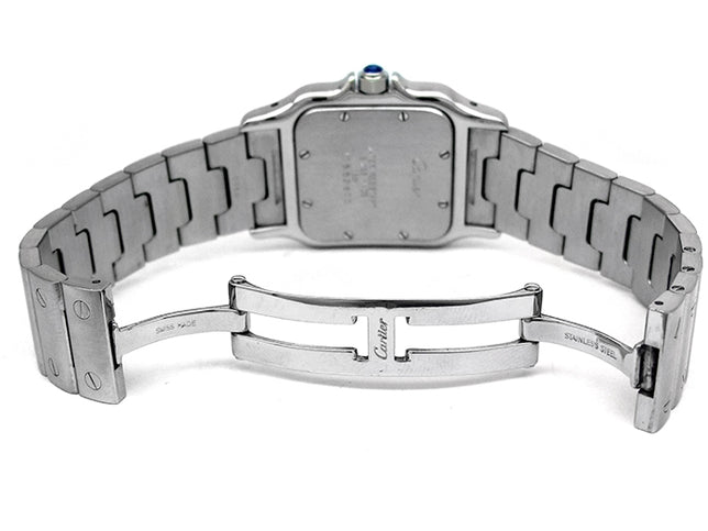 Large Cartier Stainless Steel Santos Galbee Watch