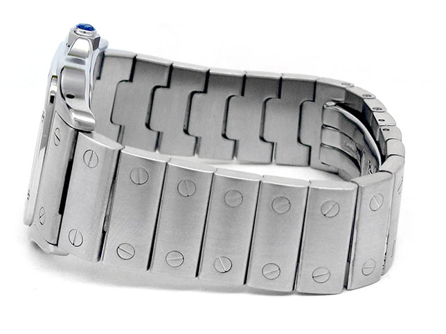 Large Cartier Stainless Steel Santos Galbee Watch