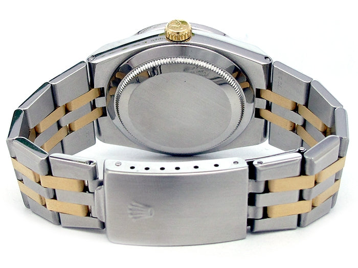 36mm Rolex 18k Yellow Gold and Stainless Steel Oyster Perpetual Datejust Oyster Quartz Watch 17013