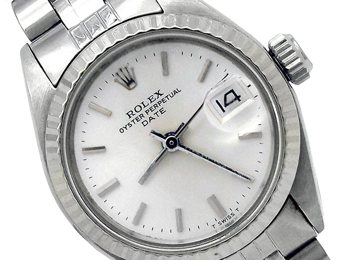 26mm Rolex Stainless Steel Oyster Perpetual Date Watch 6917