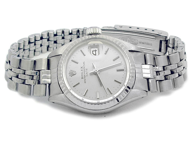 26mm Rolex Stainless Steel Oyster Perpetual Date Watch 6917