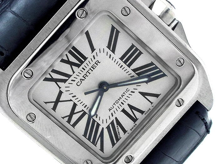 Medium Cartier Stainless Steel Santos 100 Watch W20106X8