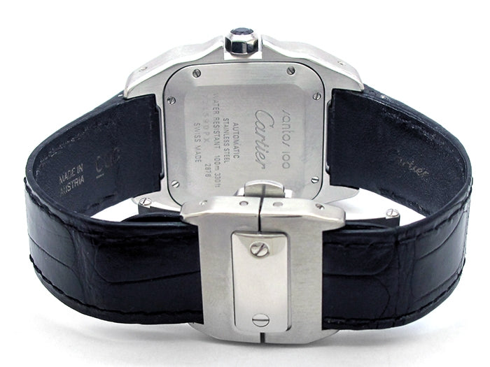 Medium Cartier Stainless Steel Santos 100 Watch W20106X8