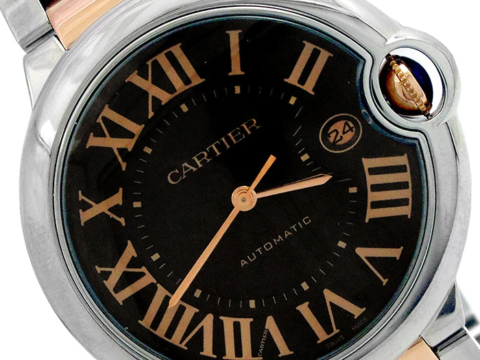 42mm Cartier 18K Rose Gold and Stainless Steel Ballon Bleu Watch W6920032