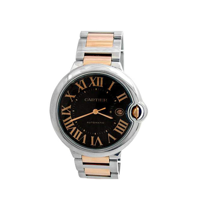 42mm Cartier 18K Rose Gold and Stainless Steel Ballon Bleu Watch W6920032