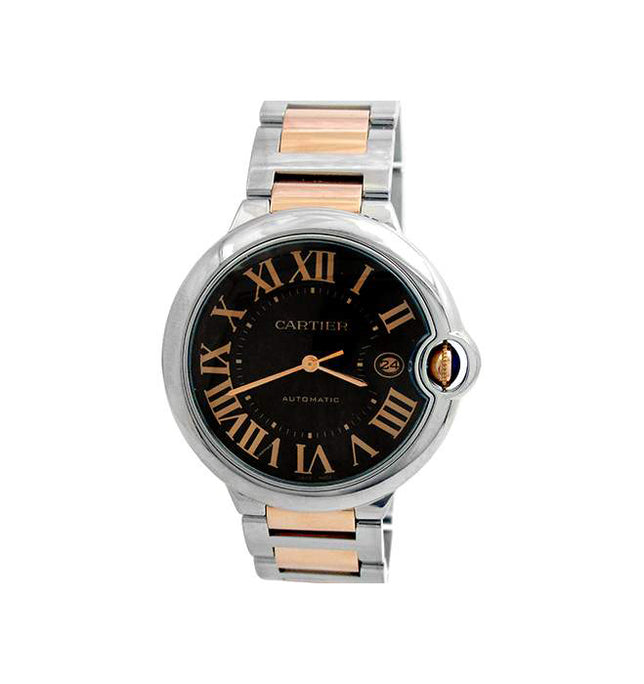 42mm Cartier 18K Rose Gold and Stainless Steel Ballon Bleu Watch W6920032