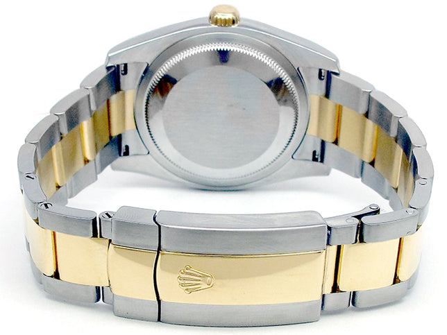 36mm Rolex 18k Yellow Gold and Stainless Steel Datejust Watch 116233
