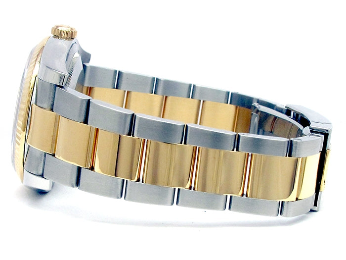 36mm Rolex 18k Yellow Gold and Stainless Steel Datejust Watch 116233
