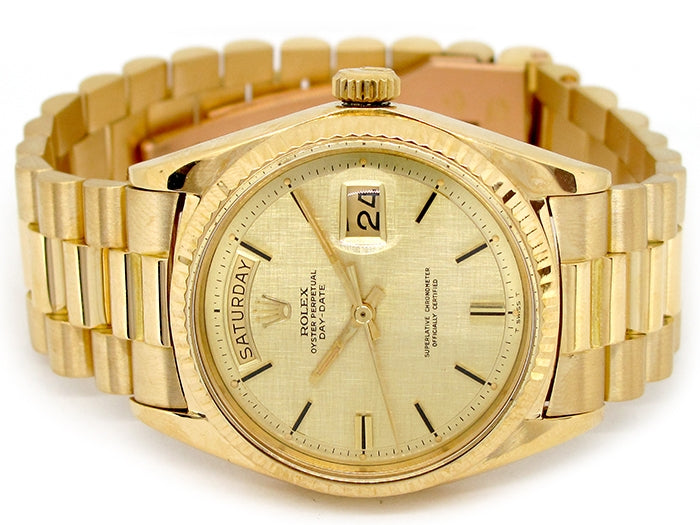 36mm Rolex 18k Yellow Gold Oyster Perpetual Daydate Watch 1803