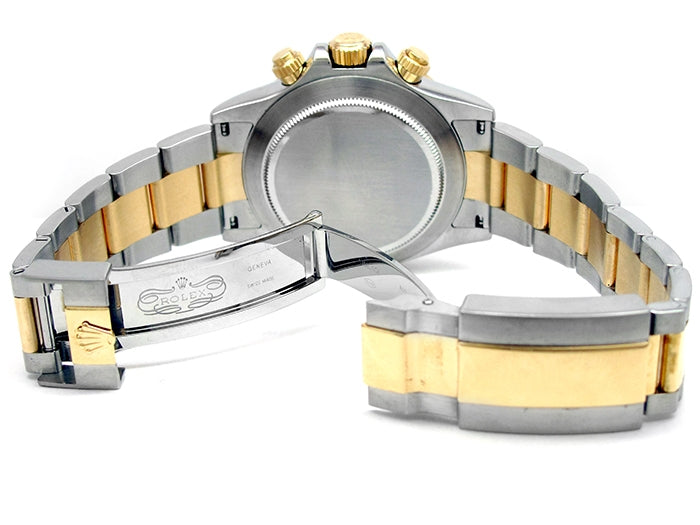 40mm Rolex 18k Gold & Stainless Steel Oyster Perpetual Daytona Watch 116523