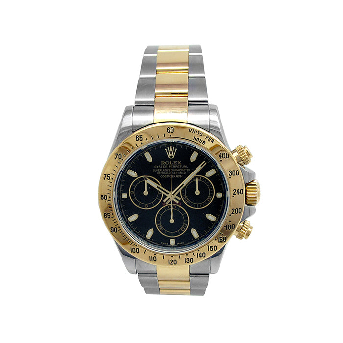 40mm Rolex 18k Gold & Stainless Steel Oyster Perpetual Daytona Watch 116523