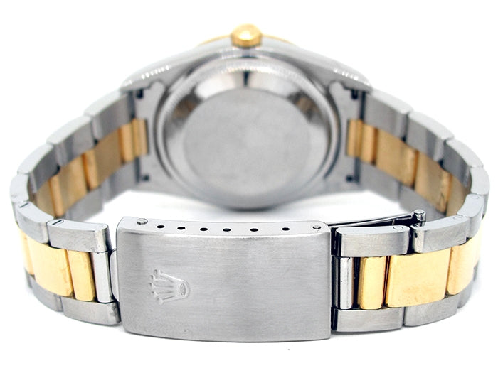 34mm Rolex 18k Yellow Gold and Stainless Steel Oyster Perpetual Date Watch 15223