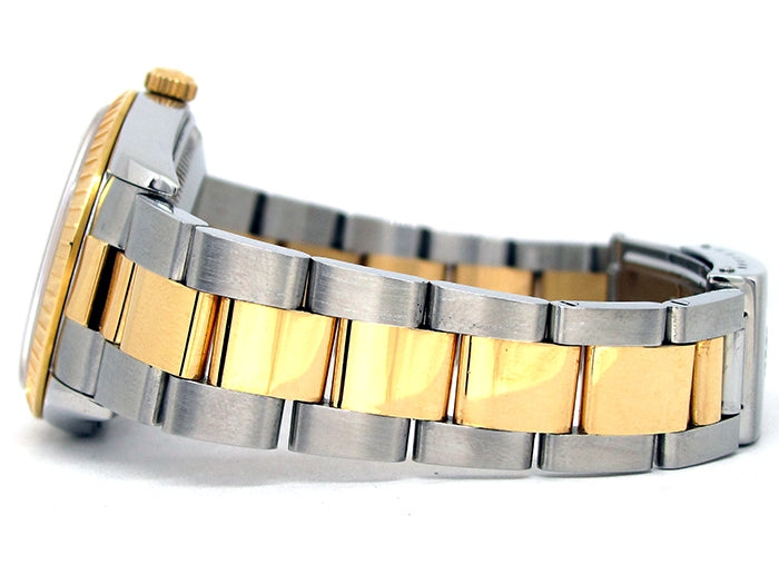34mm Rolex 18k Yellow Gold and Stainless Steel Oyster Perpetual Date Watch 15223