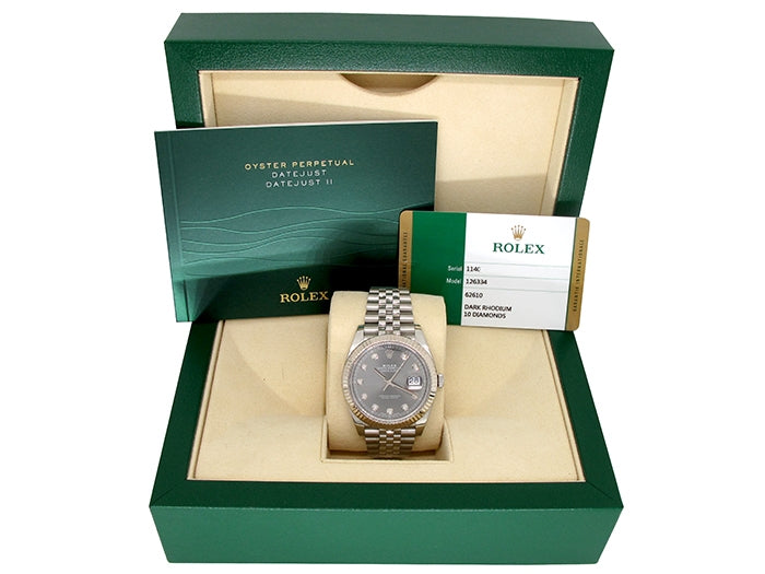 41mm Rolex Stainless Steel Oyster Perpetual Datejust 41 Watch 126334