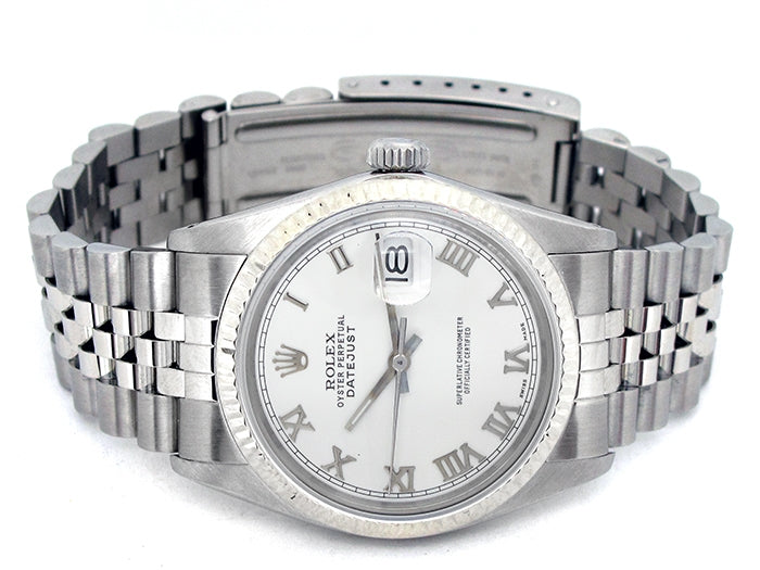 36mm Rolex Stainless Steel Oyster Perpetual Datejust Watch 16014