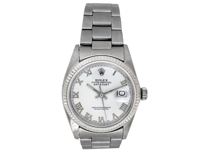 36mm Rolex Stainless Steel Oyster Perpetual Datejust Watch 16014
