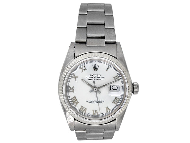 36mm Rolex Stainless Steel Oyster Perpetual Datejust Watch 16014