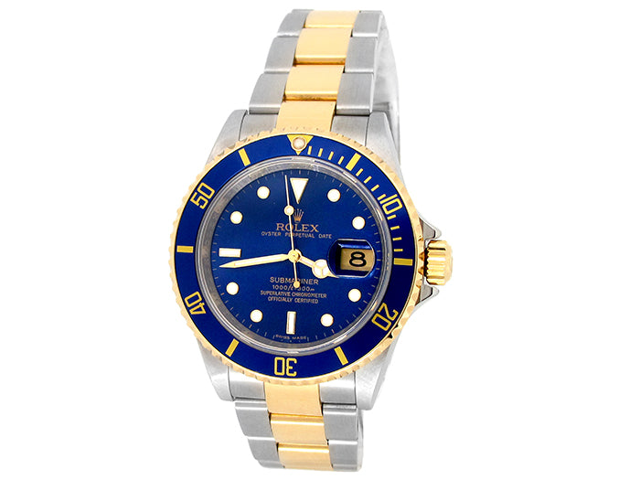 40mm Rolex 18k Yellow Gold and Stainless Steel Oyster Perpetual Submariner Watch