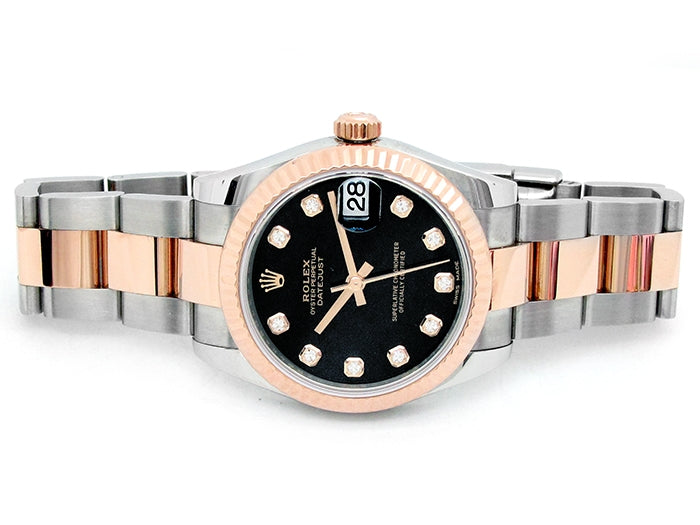 Rolex 18k Rose Gold and Stainless Steel Datejust Watch 34567