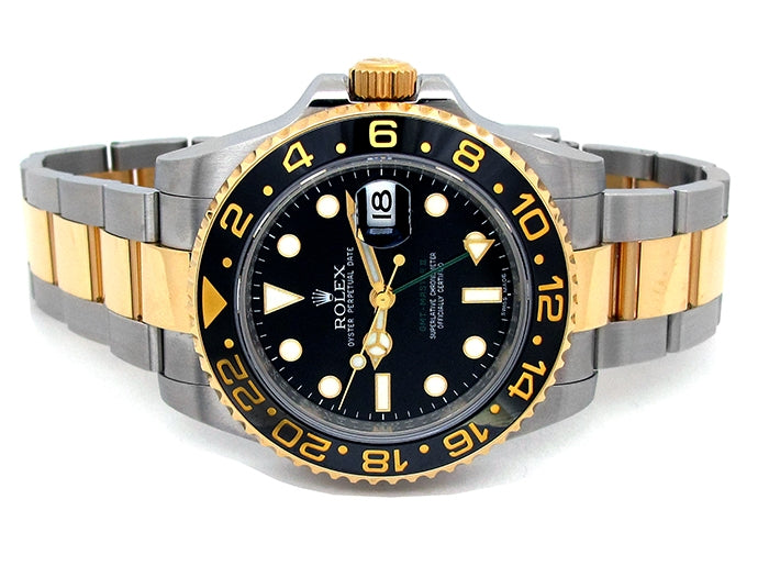 Rolex 18k Yellow Gold and Stainless Steel GMT-Master II Watch 34575