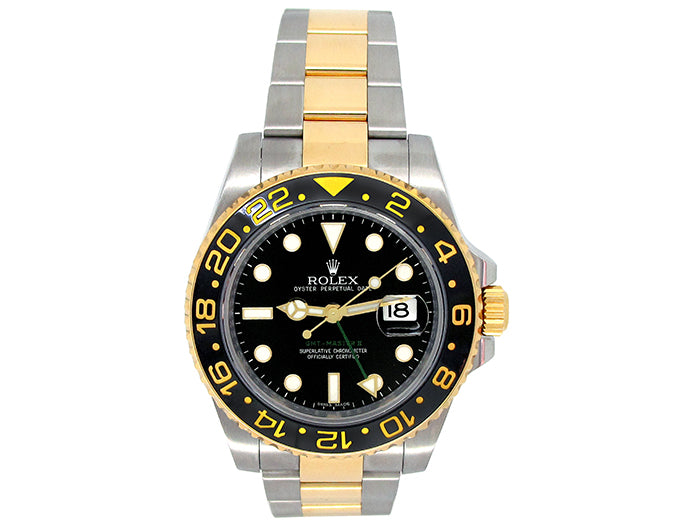 Rolex 18k Yellow Gold and Stainless Steel GMT-Master II Watch 34575