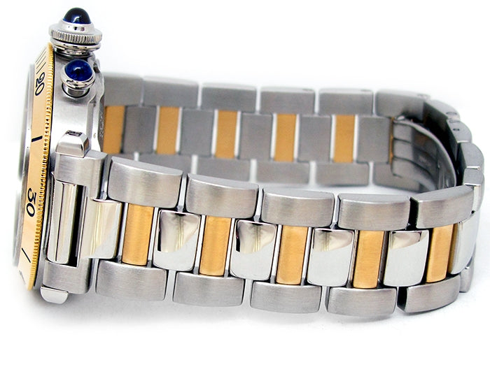Cartier 18k Yellow Gold and Stainless Steel Pasha Watch 34621
