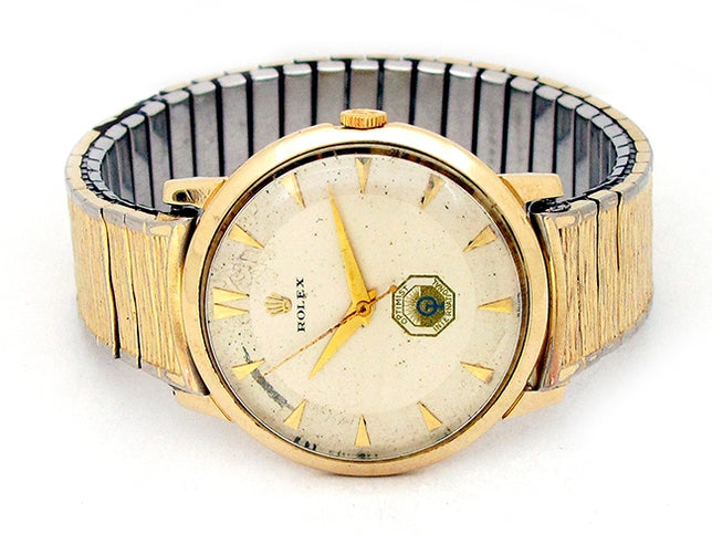 33mm Rolex 14k Yellow Gold Rolex 'Optimist International' Vintage Watch