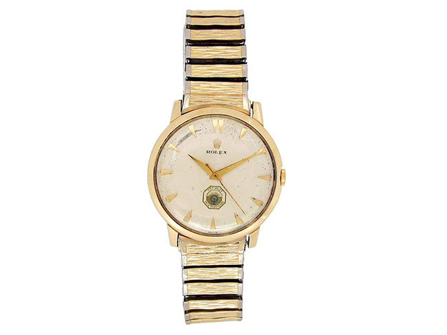 33mm Rolex 14k Yellow Gold Rolex 'Optimist International' Vintage Watch
