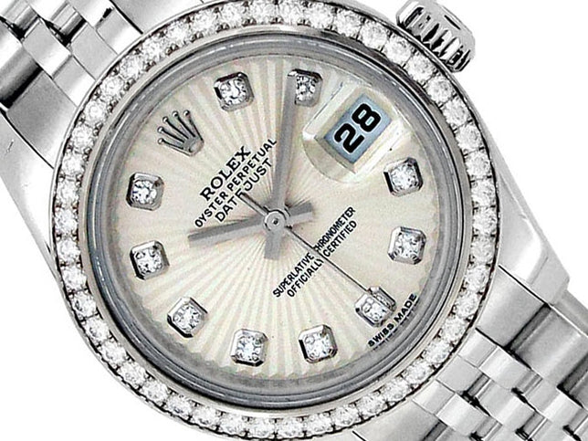26mm Rolex Stainless Steel Oyster Perpetual Datejust Watch