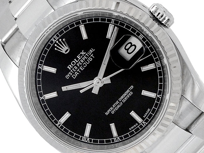 36mm Rolex Stainless Steel Oyster Perpetual Datejust Watch