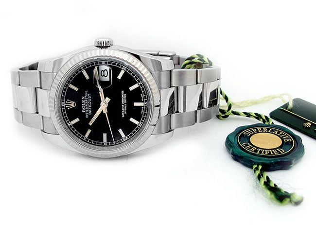 36mm Rolex Stainless Steel Oyster Perpetual Datejust Watch