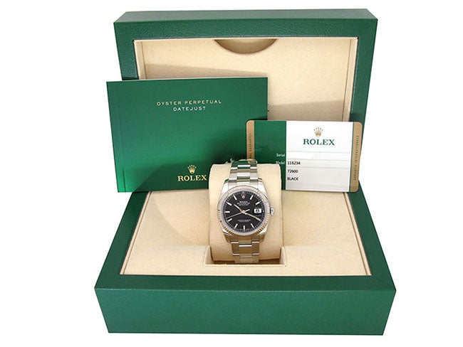 36mm Rolex Stainless Steel Oyster Perpetual Datejust Watch