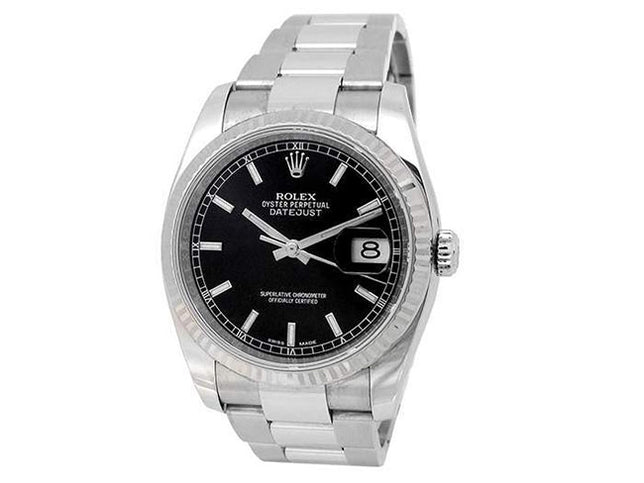 36mm Rolex Stainless Steel Oyster Perpetual Datejust Watch