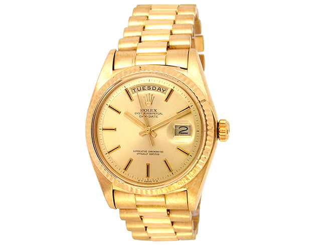 36mm Rolex 18k Yellow Gold Oyster Perpetual Daydate Watch