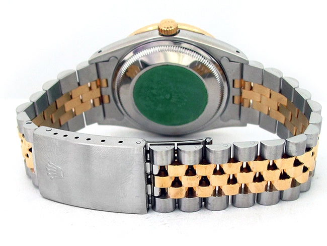 34mm Rolex 18k Yellow Gold and Stainless Steel Oyster Perpetual Date Watch