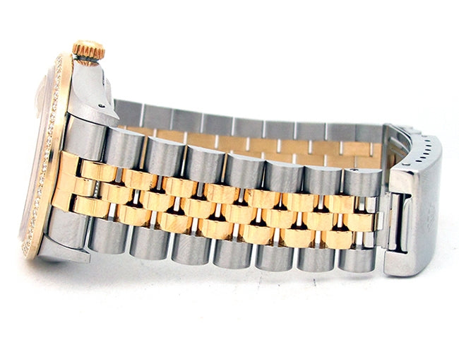 34mm Rolex 18k Yellow Gold and Stainless Steel Oyster Perpetual Date Watch