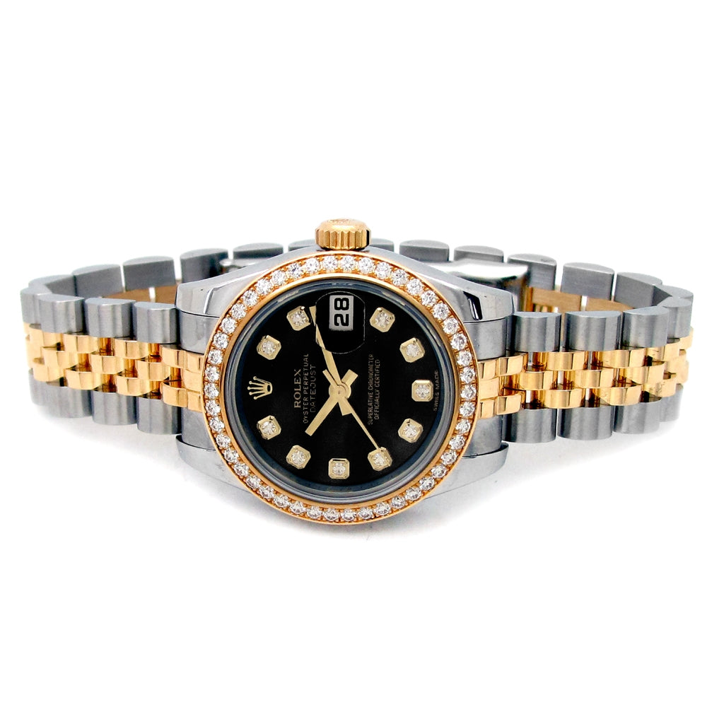 26mm Rolex 18k Yellow Gold and Stainless Steel Oyster Perpetual Datejust Watch