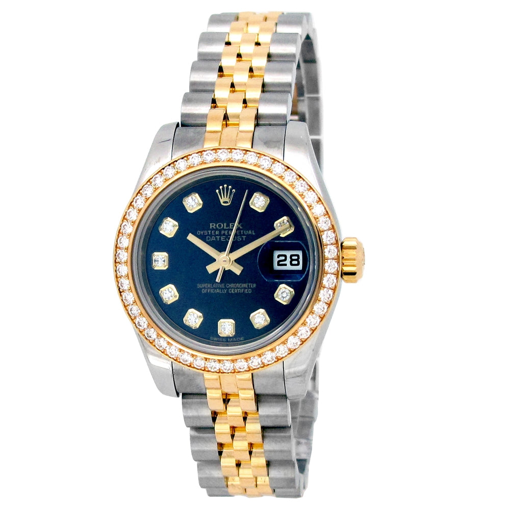 26mm Rolex 18k Yellow Gold and Stainless Steel Oyster Perpetual Datejust Watch