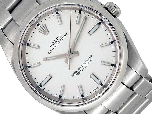 34mm Rolex Stainless Steel Oyster Perpetual Watch 114200