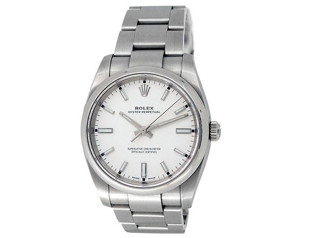 34mm Rolex Stainless Steel Oyster Perpetual Watch 114200