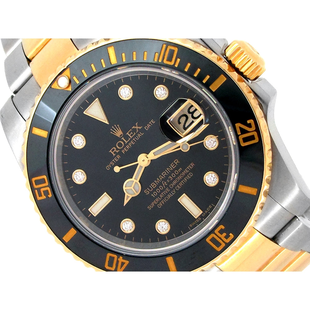 40mm Rolex 18k Yellow Gold and Stainless Steel Oyster Perpetual Submariner Watch