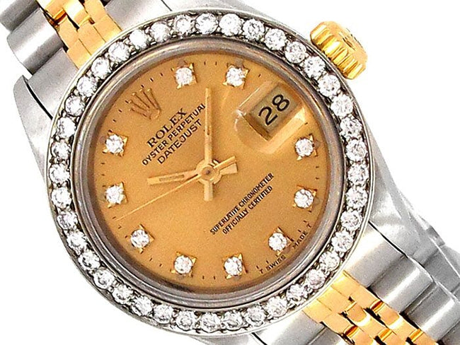 26mm Rolex 18k Yellow Gold and Stainless Steel Oyster Perpetual Datejust Watch