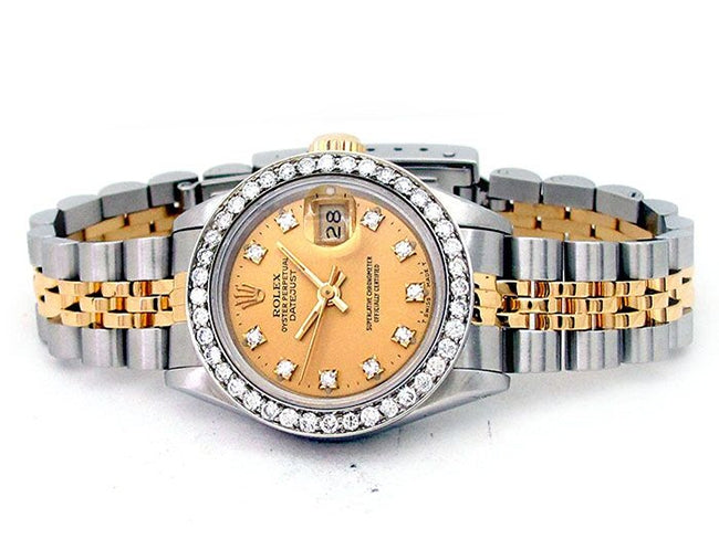 26mm Rolex 18k Yellow Gold and Stainless Steel Oyster Perpetual Datejust Watch